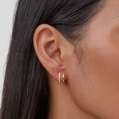 Claw Gold & Crystal Earrings