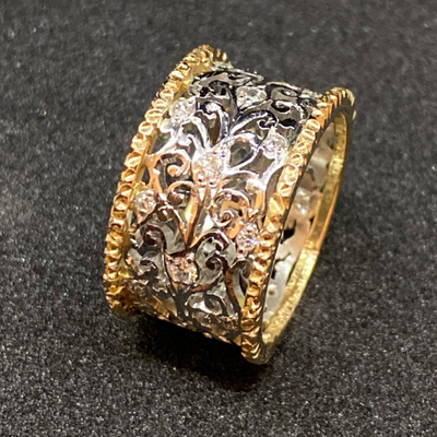 Royal Filigree Gold & Silver Ring