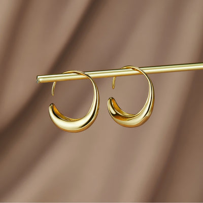 Cina Drop Hoop Earrings