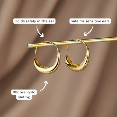Cina Drop Hoop Earrings