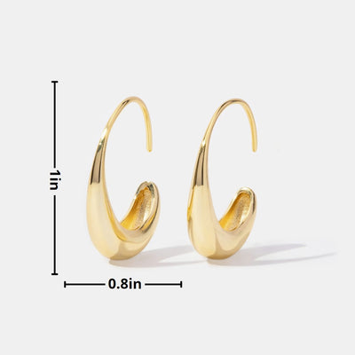 Cina Drop Hoop Earrings