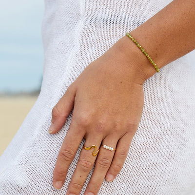 Pearly Charm Gold Ring