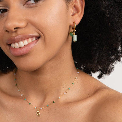 Golden Tulip Bead Necklace