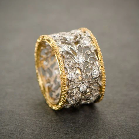 Royal Filigree Gold & Silver Ring