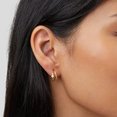 Artie Crystal Gold Earrings