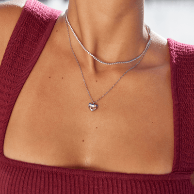 Lexi Silver Crystal Necklace