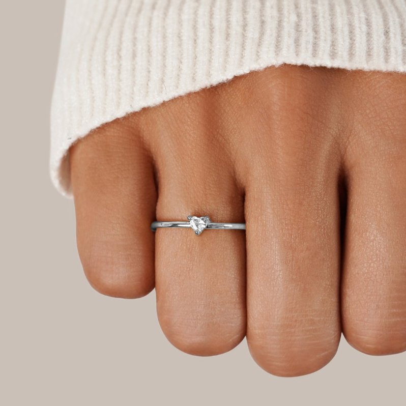 Crystal Heart Ring
