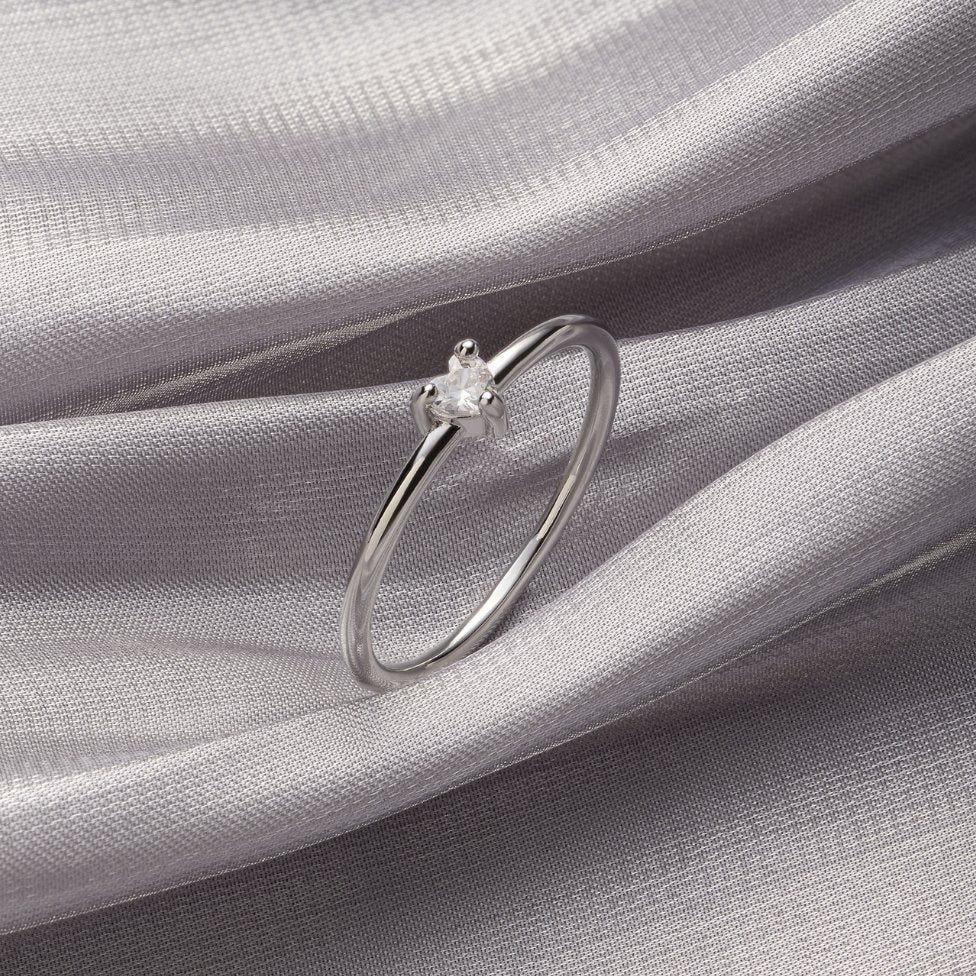 Crystal Heart Ring